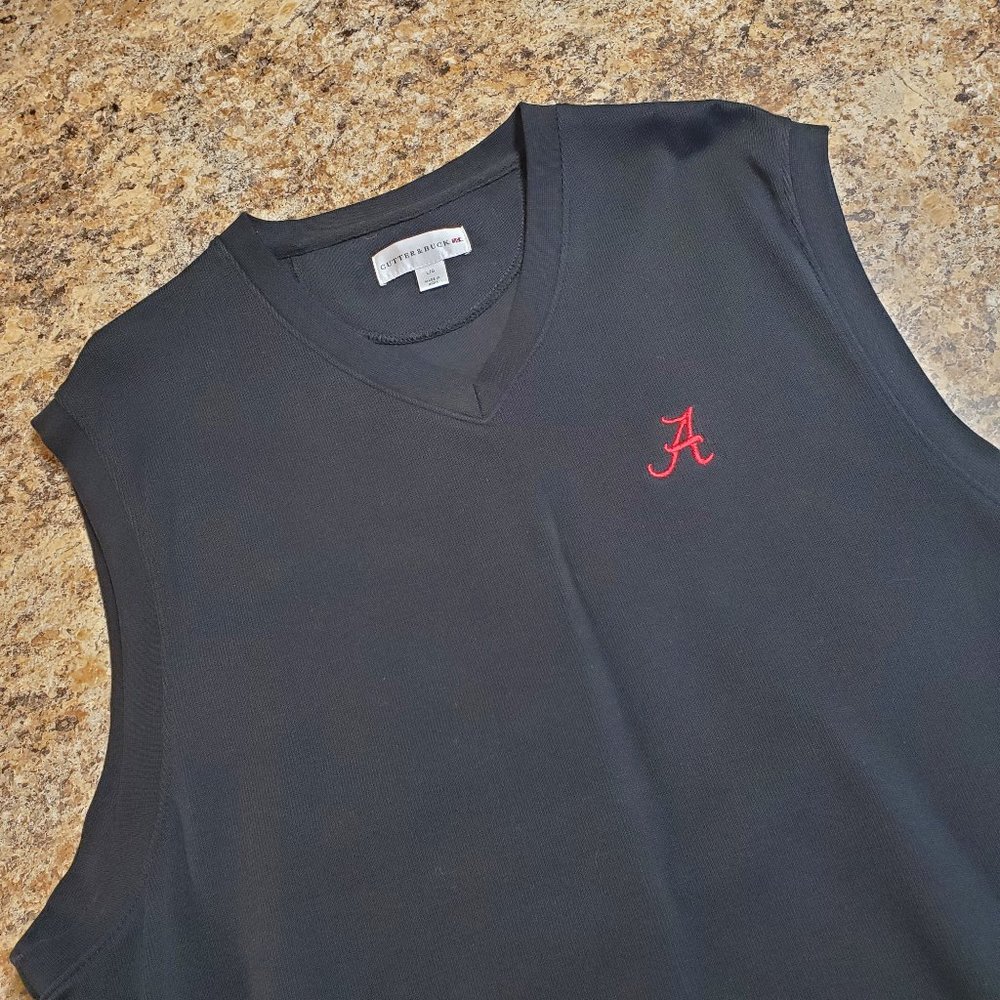 Lg Alabama Roll Tide Black Vest Cutter & Buck Red A